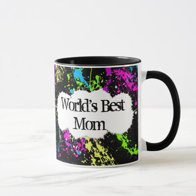 Mug Maman du monde d'éclaboussure de couleur la (Droite)