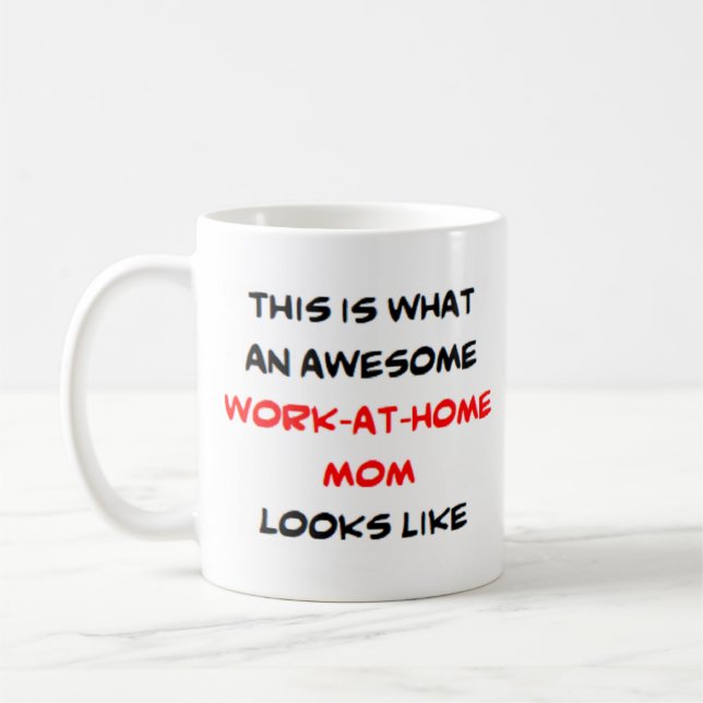 Mug maman du travail à la maison, géniale (Gauche)
