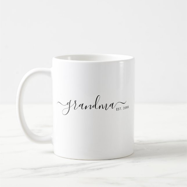 Mug Maman Écrite Moderne Établie Grand-mère (Gauche)