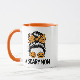 Mug Maman effrayante avec chignon désordonné pour Hall