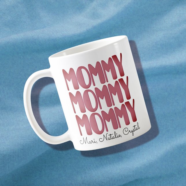 Mug Maman Enfants modernes nom Fête des mères (Créateur téléchargé)