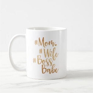 Mug Maman. Épouse, Boss Babe Script tendance de brosse