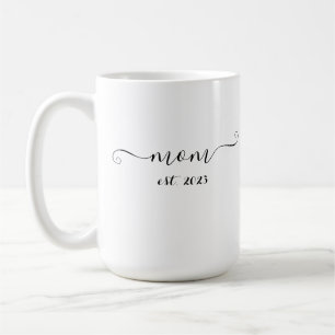 Mug maman est. Cadeau élégant 2023 pour future maman