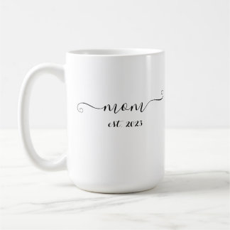 Mug maman est. Cadeau élégant 2023 pour future maman