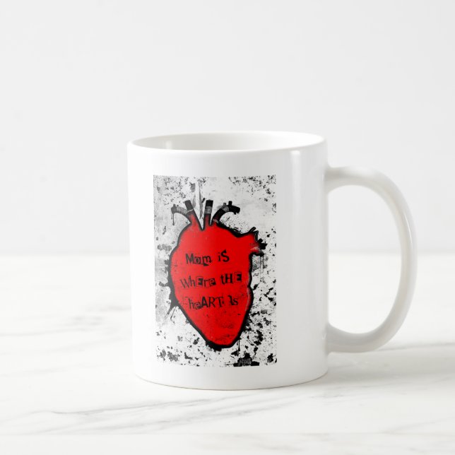 Mug maman est là où est le coeur anatomique (Droite)