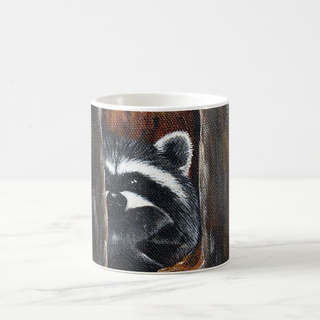 Mug Maman et Bébé Raton Laveur Peinture (Centre)