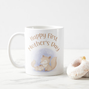 Mug Maman et bébé renards - heureux premier jour de mè