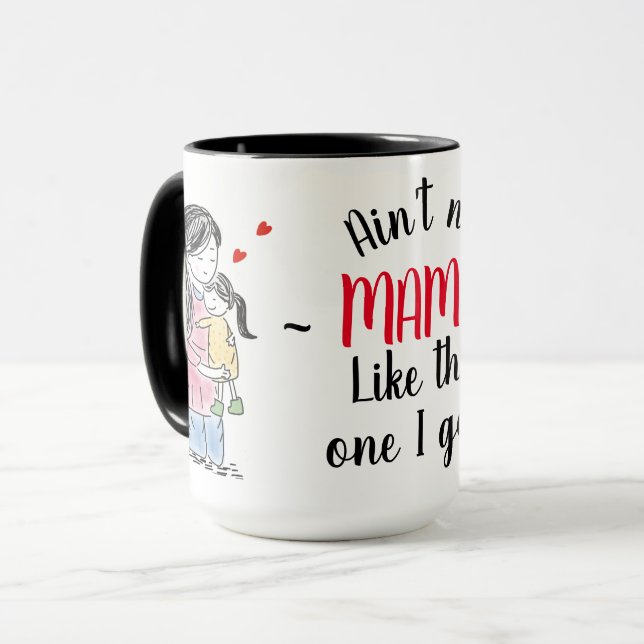 Mug Maman et fille avec citation (Devant gauche)