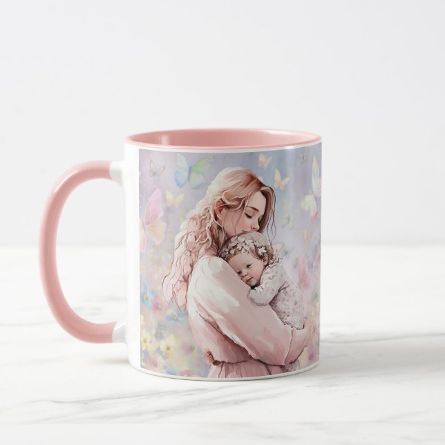Mug Maman et fille Musique rose (Gauche)