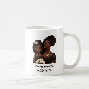 Mug Maman et fille noire personnalisée (6)