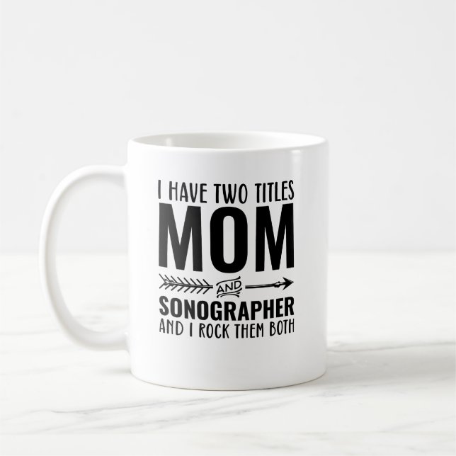 Mug Maman Et Sonographe Drôle (Gauche)