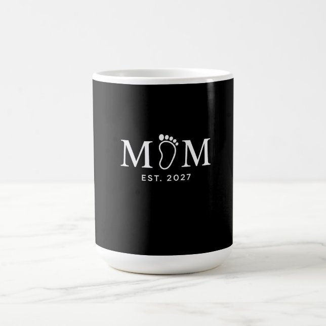 Mug Maman Établi 2027 Empreinte de Bébé | Cadeau de No (Centre)