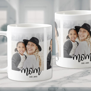 Mug Maman Etabli Script Photo Cadeau