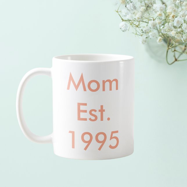 Mug Maman Etablie Année Personnalisée (Créateur téléchargé)