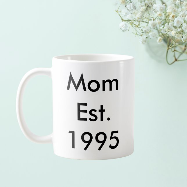 Mug Maman Etablie Année Personnalisée (Créateur téléchargé)
