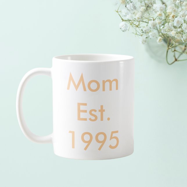 Mug Maman Etablie Année Personnalisée (Créateur téléchargé)