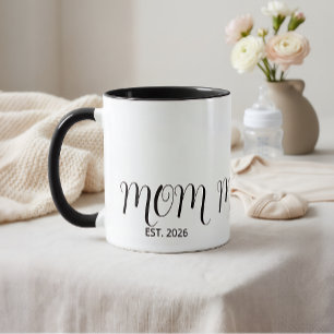 Mug Maman établie Écriture noire Cadeau de nouvelle ma