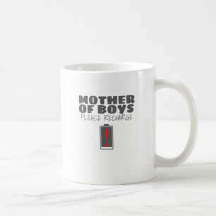 Mug Maman fatiguée, mère des garçons, recharge le cade