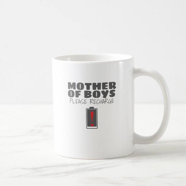 Mug Maman fatiguée Mère des garçons S'il vous plaît Re (Droite)