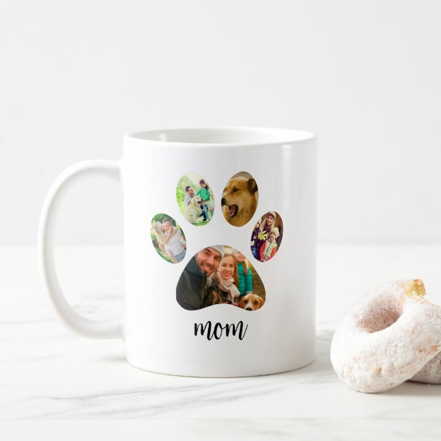 Mug Maman Fête des mères maman chien | Collage photo d (Avec donut)