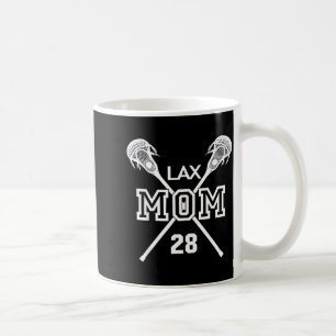 Mug Maman fière d'amour de lacrosse #28 joueur de lax