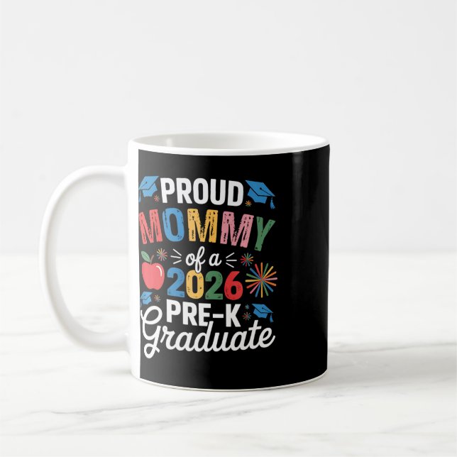 Mug Maman fière d'un diplômé de pré-maternelle Cl 2026 (Gauche)