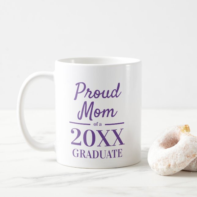 Mug Maman fière d'un diplômé typographie élégante (Avec donut)