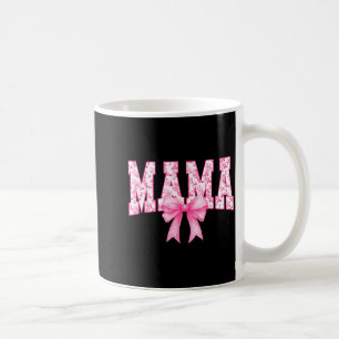 Mug Maman floral toile rose aquarelle coquette noeud
