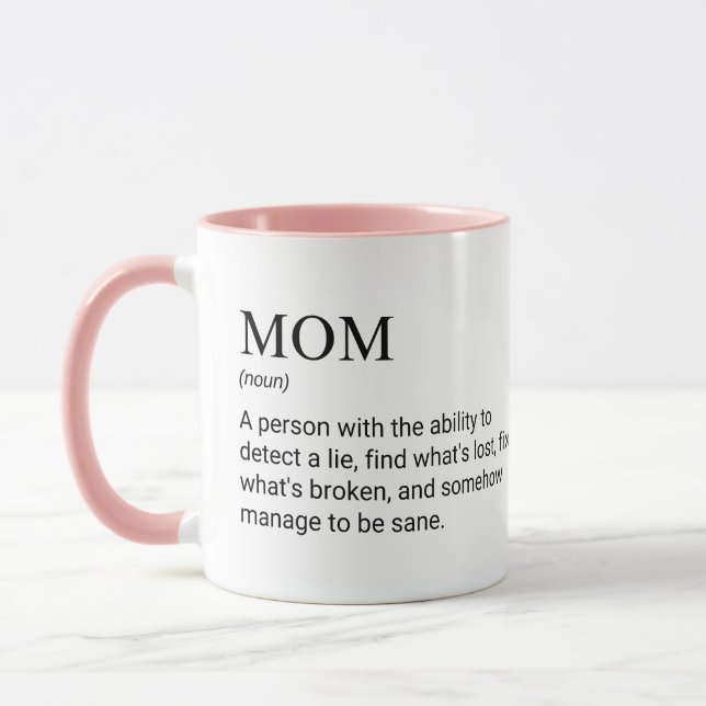 Mug Maman Funny Lovely Mère Définition (Gauche)