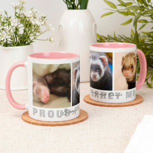 Mug Maman Furet Fière Collage Photo Personnalisé 3