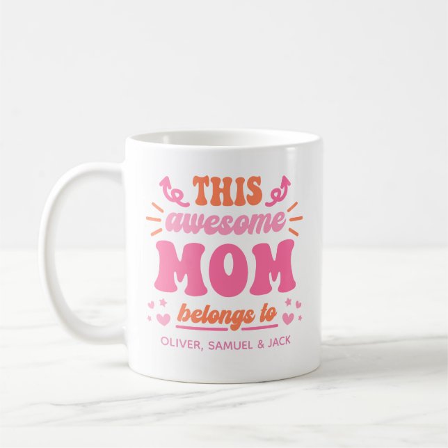 Mug Maman Géniale Rose Orange (Gauche)
