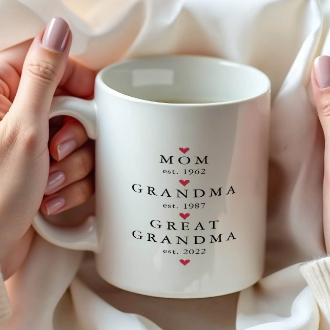 Mug Maman | Grand-mère | Arrière-grand-mère Année de c (Créateur téléchargé)