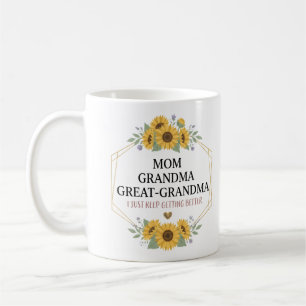 Mug Maman Grand-mère Arrière-grand-mère Florale Fierté