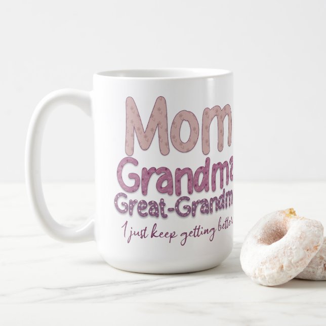 Mug Maman-grand-mère-grand-grand-mère (Avec donut)
