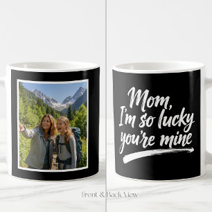 Mug Maman, j'ai tellement de chance, écriture manuscri