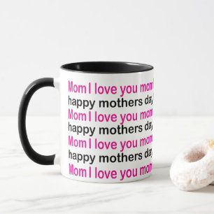 Mug Maman je t'aime Bonne fête des mères Maman