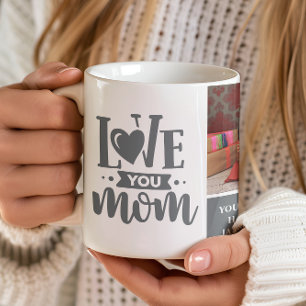 Mug Maman je t'aime Cadeau de fête des mères gris
