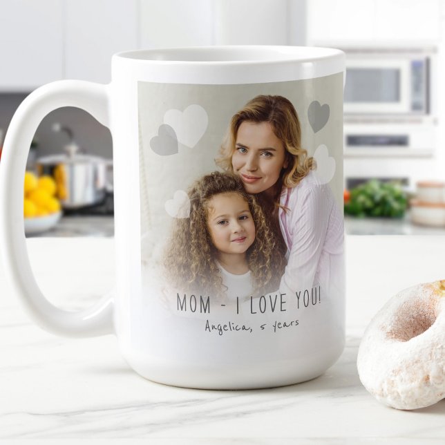 Mug Maman Je t'aime Coeurs photos (Créateur téléchargé)