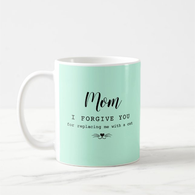 Mug "Maman, je te pardonne" drôle d'amoureux des chats (Gauche)