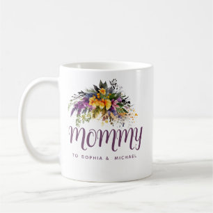 Mug Maman Kids nomme la fête des mères florales