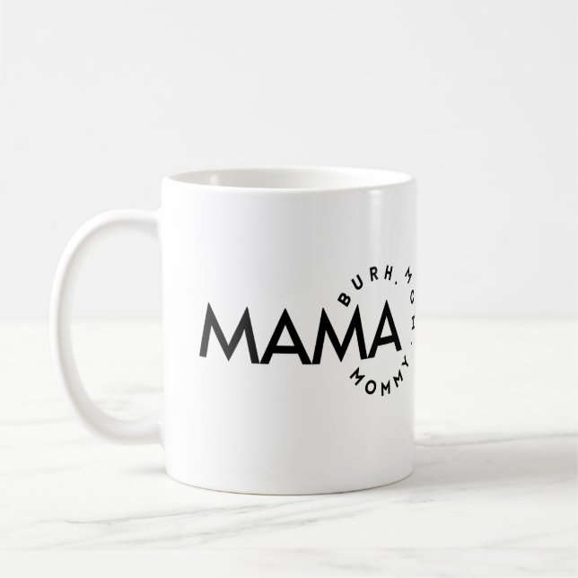 Mug Maman maman maman noir et blanc Bruh (Gauche)