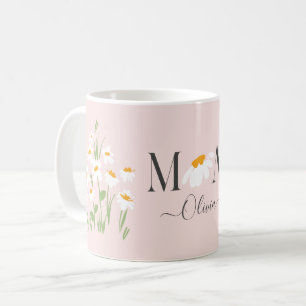 Mug Maman marguerite baby shower floral nouveau bébé