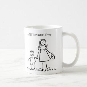Mug Maman & Me (Noms des Personnalisers)
