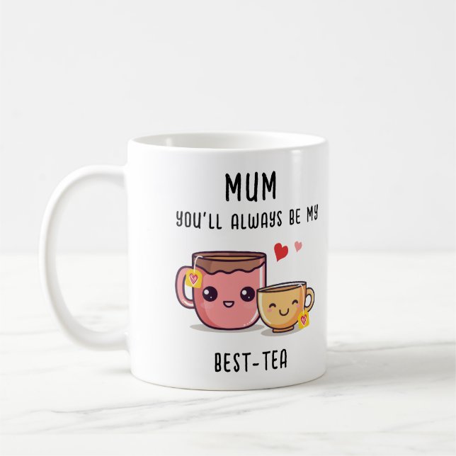 Mug Maman Meilleur Thé Personnalisé Drôle Cadeau Drôle (Gauche)