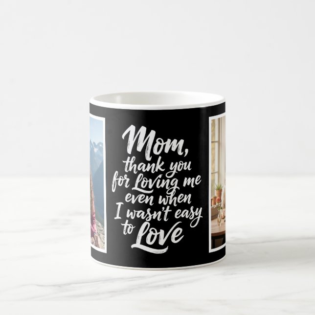 Mug Maman merci de m'avoir aimé Brossé Script Photo No (Centre)