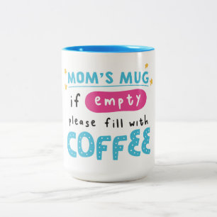 Mug Maman Mignon avec Message de Recharge de Café