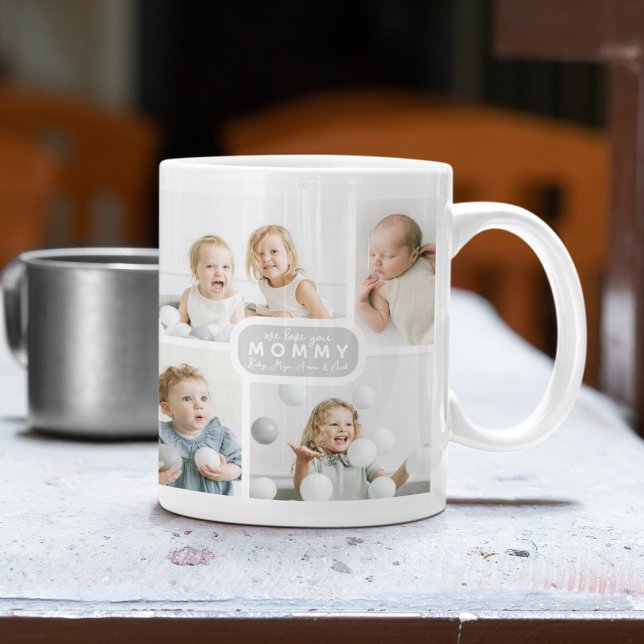 Mug Maman Moderne 4 Photo Gris (Créateur téléchargé)