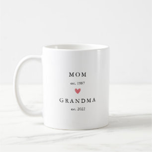 Mug Maman Moderne Année de Grand-mère Établi. Café