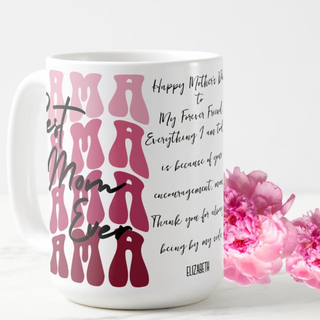 Mug Maman Moderne Maman Message personnalisé Fête des  (Créateur téléchargé)