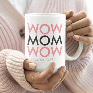 Mug Maman Mother's Day Name Modern Pink Super Cute